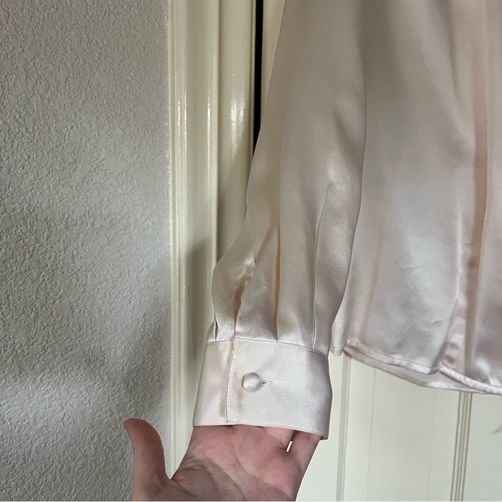 Vintage Silk Ivory Blouse - Picture 2 of 12